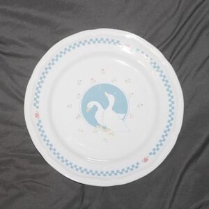 Vintage Stoneware 10 9/16" Moonlight Duck Goose Dinner Plate